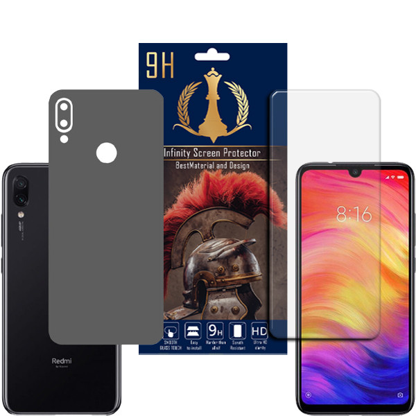 برچسب پوششی اینفینیتی مدل PRO MAX مناسب برای گوشی موبایل شیائومی REDMI NOTE 7 / REDMI NOTE 7S / REDMI NOTE 7 PRO به همراه محافظ صفحه نمایش