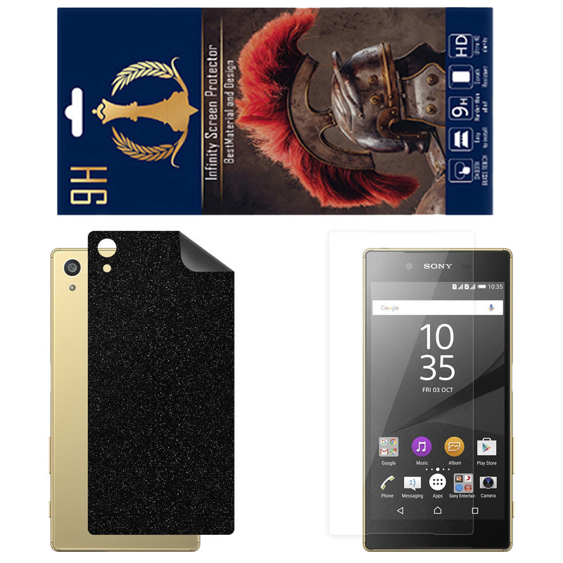 محافظ صفحه نمایش اینفینیتی مدل PRO مناسب برای گوشی موبایل سونی Xperia Z5 به همراه برچسب پوششی