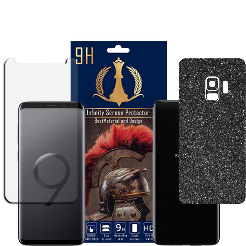 برچسب پوششی اینفینیتی مدل PRO MAX مناسب برای گوشی موبایل سامسونگ GALAXY S9 به همراه محافظ صفحه نمایش