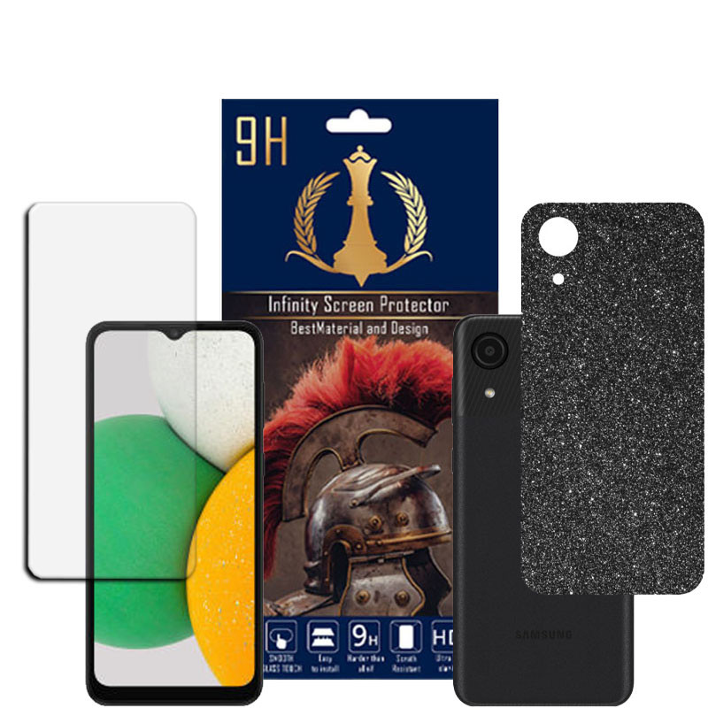 برچسب پوششی اینفینیتی مدل PRO MAX مناسب برای گوشی موبایل سامسونگ GALAXY A03 CORE به همراه محافظ صفحه نمایش