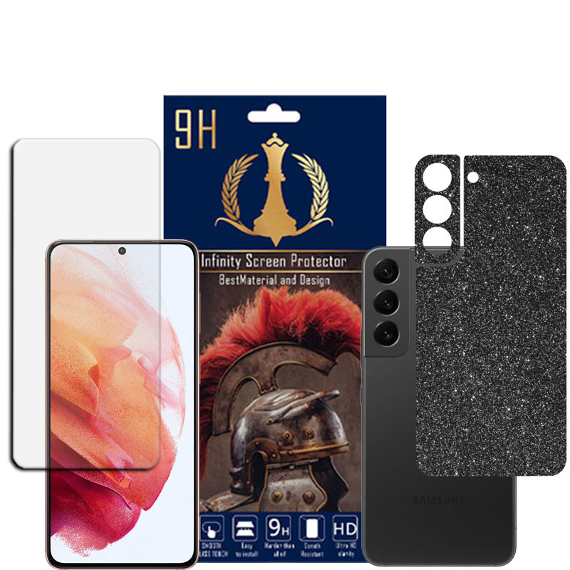 برچسب پوششی اینفینیتی مدل PRO MAX مناسب برای گوشی موبایل سامسونگ GALAXY S22 PLUS به همراه محافظ صفحه نمایش