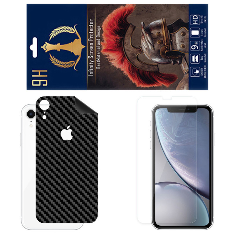 برچسب پوششی اینفینیتی مدل FC مناسب برای گوشی موبایل اپل iPhone XR به همراه محافظ صفحه نمایش