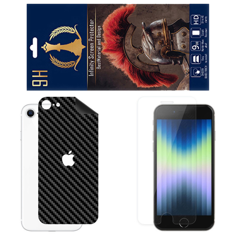 برچسب پوششی اینفینیتی مدل FC مناسب برای گوشی موبایل اپل iPhone SE 2020 به همراه محافظ صفحه نمایش