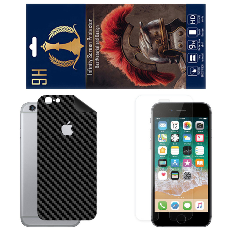 برچسب پوششی اینفینیتی مدل FC مناسب برای گوشی موبایل اپل iPhone 6 به همراه محافظ صفحه نمایش