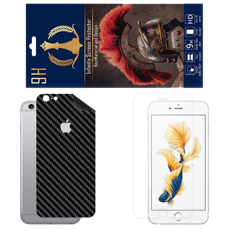 برچسب پوششی اینفینیتی مدل FC مناسب برای گوشی موبایل اپل iPhone 6 Plus به همراه محافظ صفحه نمایش