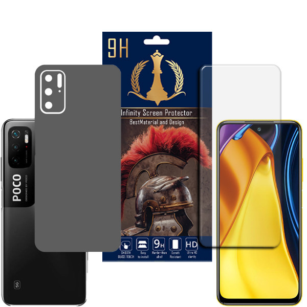 برچسب پوششی اینفینیتی مدل PRO MAX مناسب برای گوشی موبایل شیائومی POCO M3 PRO به همراه محافظ صفحه نمایش