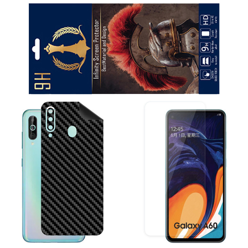 برچسب پوششی اینفینیتی مدل FC مناسب برای گوشی موبایل سامسونگ Galaxy A60 به همراه محافظ صفحه نمایش