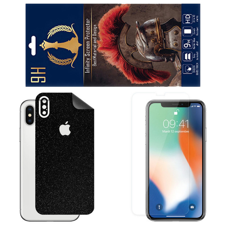 برچسب پوششی اینفینیتی مدل SPACE مناسب برای گوشی موبایل اپل iPhone X به همراه محافظ صفحه نمایش