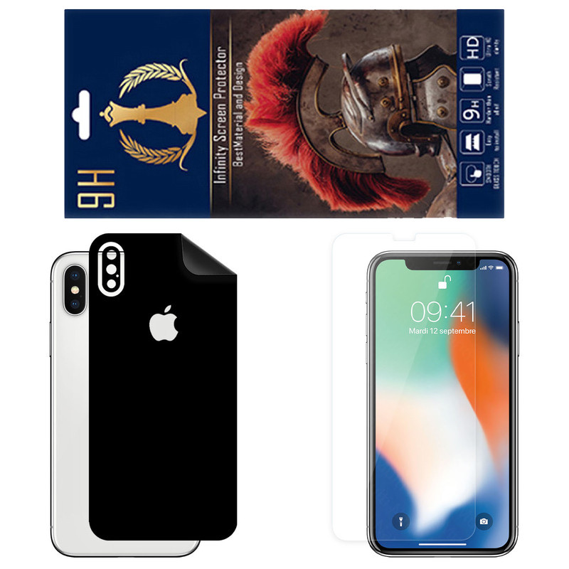 برچسب پوششی اینفینیتی مدل RG مناسب برای گوشی موبایل اپل iPhone 10S به همراه محافظ صفحه نمایش