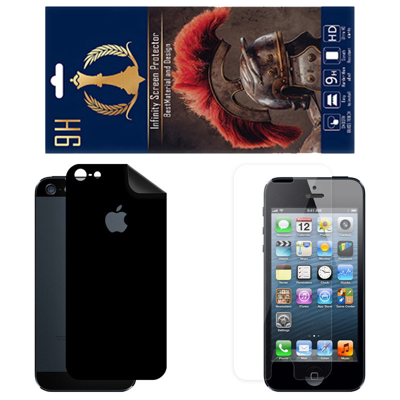 برچسب پوششی اینفینیتی مدل RG مناسب برای گوشی موبایل اپل iPhone 5 به همراه محافظ صفحه نمایش