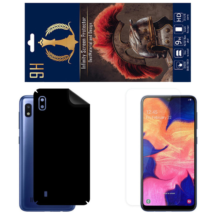 برچسب پوششی اینفینیتی مدل RG مناسب برای گوشی موبایل سامسونگ Galaxy M10 به همراه محافظ صفحه نمایش