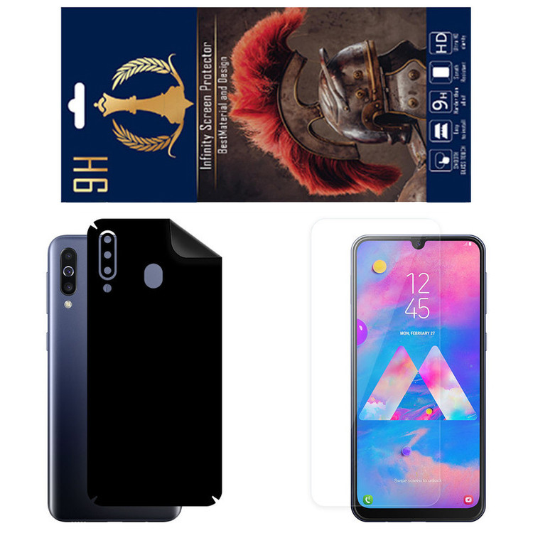 برچسب پوششی اینفینیتی مدل RG مناسب برای گوشی موبایل سامسونگ Galaxy M30 به همراه محافظ صفحه نمایش