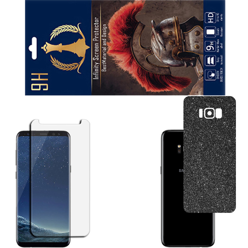 محافظ صفحه نمایش اینفینیتی مدل PRO مناسب برای گوشی موبایل سامسونگ GALAXY S8 PLUS به همراه برچسب پوششی