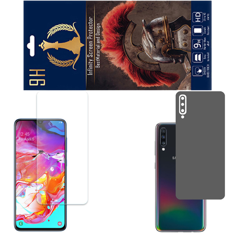 محافظ صفحه نمایش اینفینیتی مدل PRO مناسب برای گوشی موبایل سامسونگ GALAXY A70S به همراه برچسب پوششی