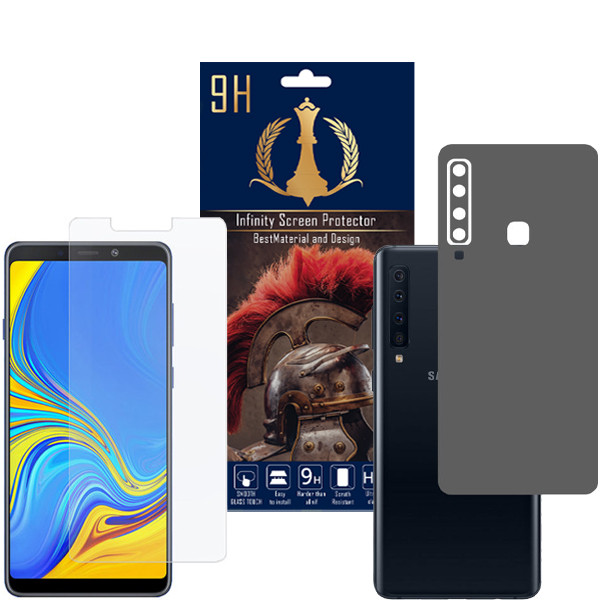 برچسب پوششی اینفینیتی مدل PRO MAX مناسب برای گوشی موبایل سامسونگ Galaxy A9 2018 به همراه محافظ صفحه نمایش