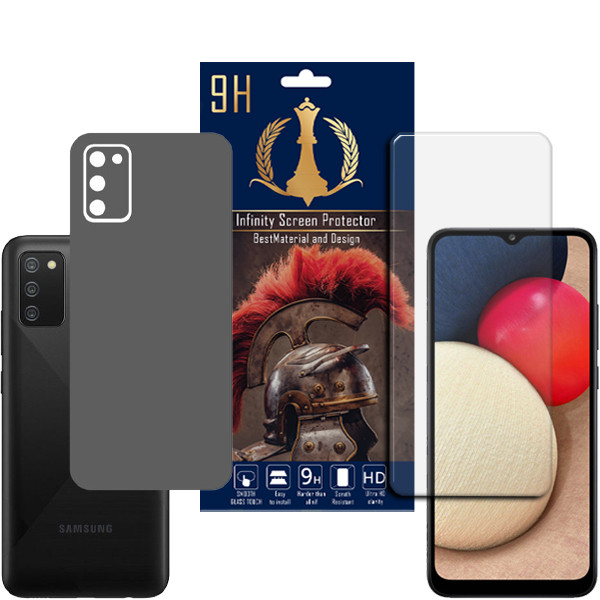 برچسب پوششی اینفینیتی مدل PRO MAX مناسب برای گوشی موبایل سامسونگ Galaxy A02S / M02S / F02S به همراه محافظ صفحه نمایش