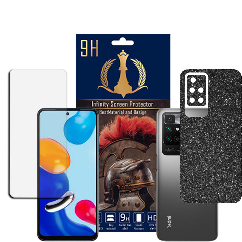 برچسب پوششی اینفینیتی مدل PRO MAX مناسب برای گوشی موبایل شیائومی REDMI 10 PRIME به همراه محافظ صفحه نمایش