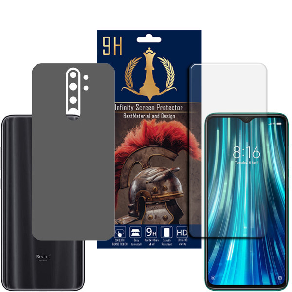 برچسب پوششی اینفینیتی مدل PRO MAX مناسب برای گوشی موبایل شیائومی REDMI NOTE 8 PRO به همراه محافظ صفحه نمایش