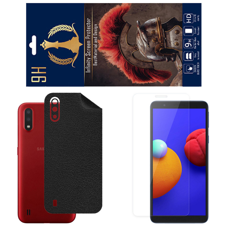 برچسب پوششی اینفینیتی مدل CH مناسب برای گوشی موبایل سامسونگ Galaxy M01 Core به همراه محافظ صفحه نمایش