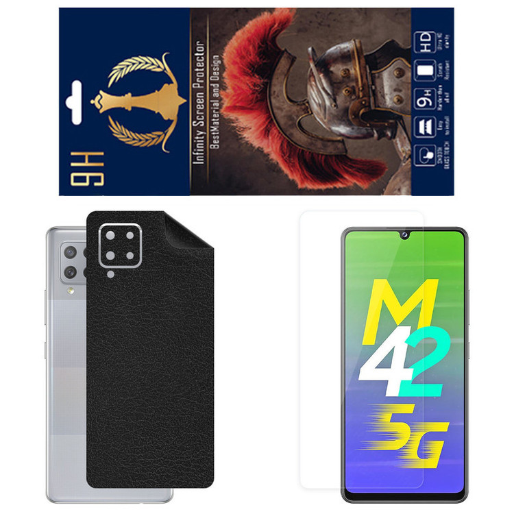برچسب پوششی اینفینیتی مدل CH مناسب برای گوشی موبایل سامسونگ Galaxy M42 5G به همراه محافظ صفحه نمایش