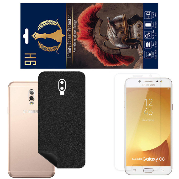 برچسب پوششی اینفینیتی مدل CH مناسب برای گوشی موبایل سامسونگ Galaxy C7 2017 به همراه محافظ صفحه نمایش