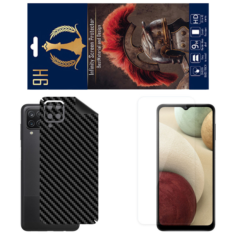 برچسب پوششی اینفینیتی مدل FC مناسب برای گوشی موبایل سامسونگ Galaxy A12 به همراه محافظ صفحه نمایش