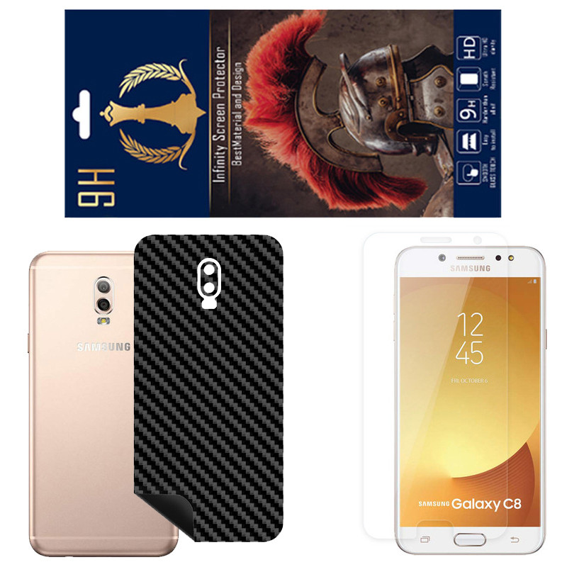 برچسب پوششی اینفینیتی مدل FC مناسب برای گوشی موبایل سامسونگ Galaxy C7 2017 به همراه محافظ صفحه نمایش