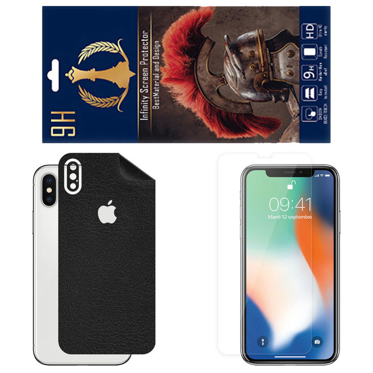 برچسب پوششی اینفینیتی مدل CH مناسب برای گوشی موبایل اپل iPhone XS به همراه محافظ صفحه نمایش