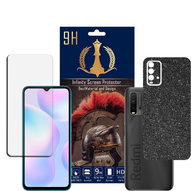 برچسب پوششی اینفینیتی مدل PRO MAX مناسب برای گوشی موبایل شیائومی REDMI 9T به همراه محافظ صفحه نمایش