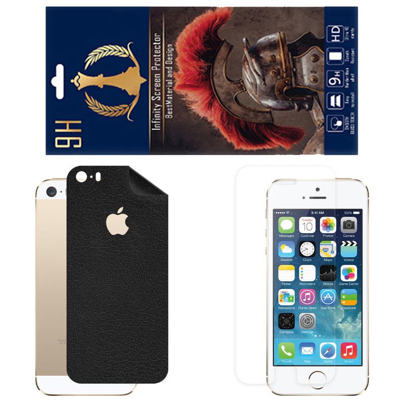 برچسب پوششی اینفینیتی مدل CH مناسب برای گوشی موبایل اپل iPhone SE به همراه محافظ صفحه نمایش
