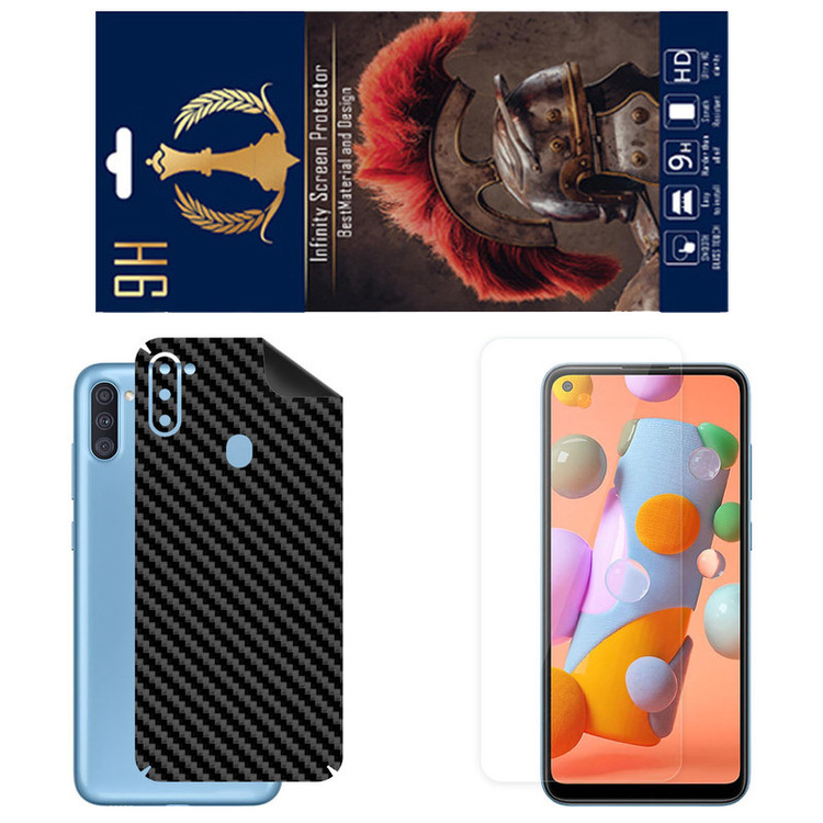 برچسب پوششی اینفینیتی مدل FC مناسب برای گوشی موبایل سامسونگ Galaxy M11 به همراه محافظ صفحه نمایش