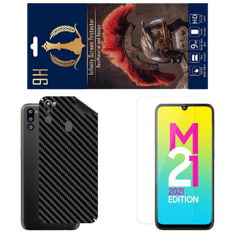 برچسب پوششی اینفینیتی مدل FC مناسب برای گوشی موبایل سامسونگ Galaxy M21 2021 به همراه محافظ صفحه نمایش