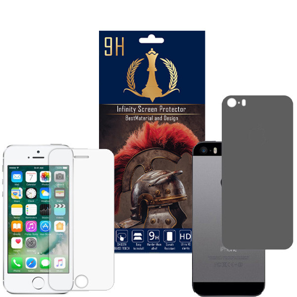 برچسب پوششی اینفینیتی مدل PR MAX مناسب برای گوشی موبایل اپل iPhone 5 / 5S / SE به همراه محافظ صفحه نمایش