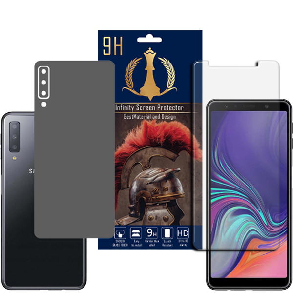 برچسب پوششی اینفینیتی مدل PRO MAX مناسب برای گوشی موبایل سامسونگ Galaxy A7 2018 / A750 به همراه محافظ صفحه نمایش