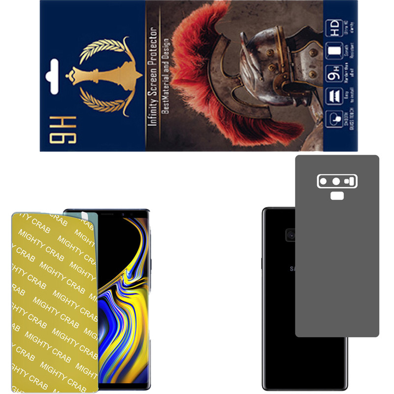 محافظ صفحه نمایش اینفینیتی مدل PRO مناسب برای گوشی موبایل سامسونگ GALAXY NOTE 9 به همراه برچسب پوششی