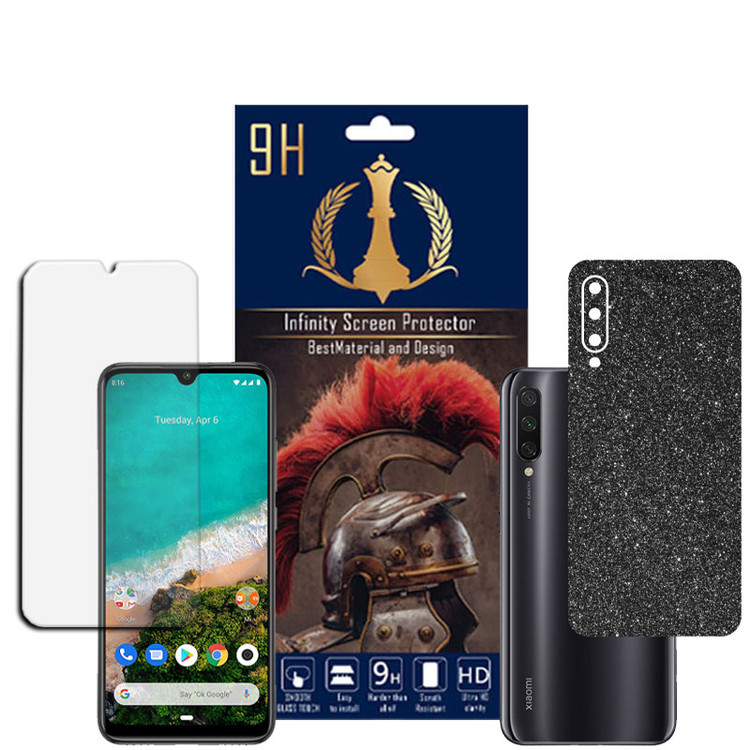 برچسب پوششی اینفینیتی مدل PRO MAX مناسب برای گوشی موبایل شیائومی MI A3 به همراه محافظ صفحه نمایش