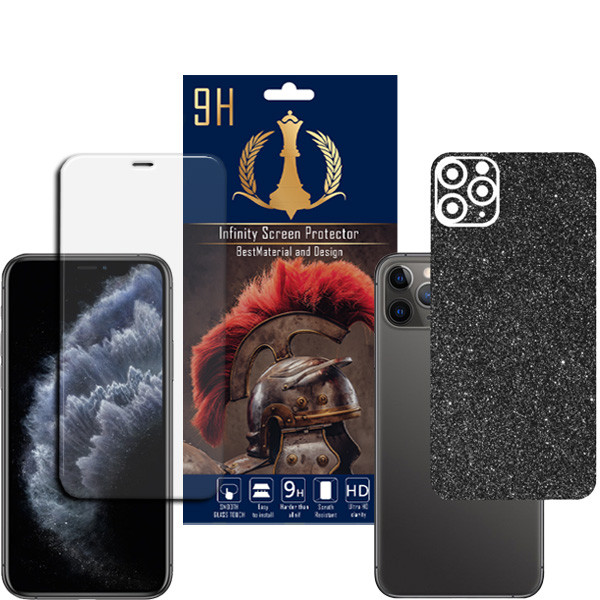 برچسب پوششی اینفینیتی مدل PR MAX مناسب برای گوشی موبایل اپل iPhone 11 PRO MAX به همراه محافظ صفحه نمایش