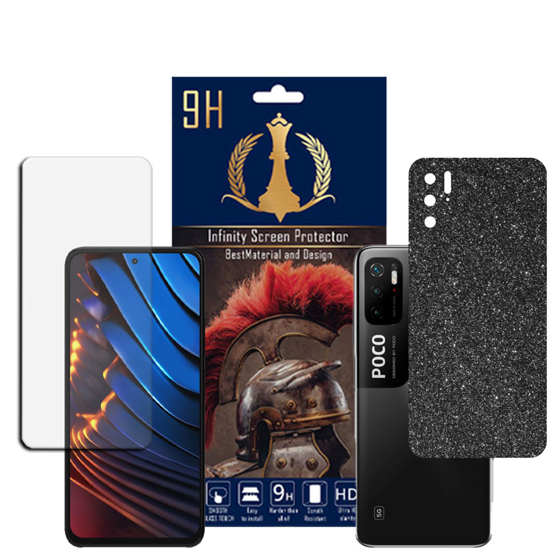برچسب پوششی اینفینیتی مدل PRO MAX مناسب برای گوشی موبایل شیائومی POCO X3 GT به همراه محافظ صفحه نمایش