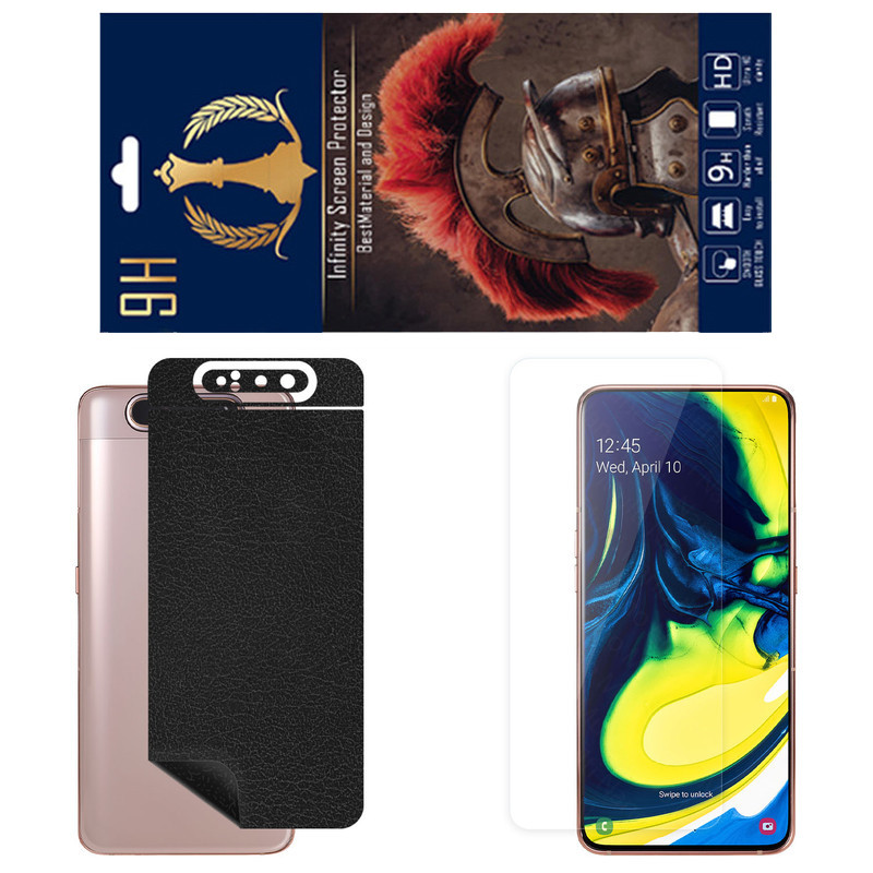 برچسب پوششی اینفینیتی مدل CH مناسب برای گوشی موبایل سامسونگ Galaxy A80 به همراه محافظ صفحه نمایش
