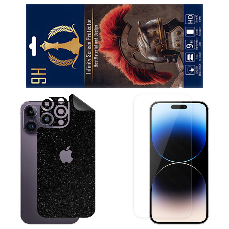برچسب پوششی اینفینیتی مدل SPACE مناسب برای گوشی موبایل اپل iPhone 14 Pro Max به همراه محافظ صفحه نمایش