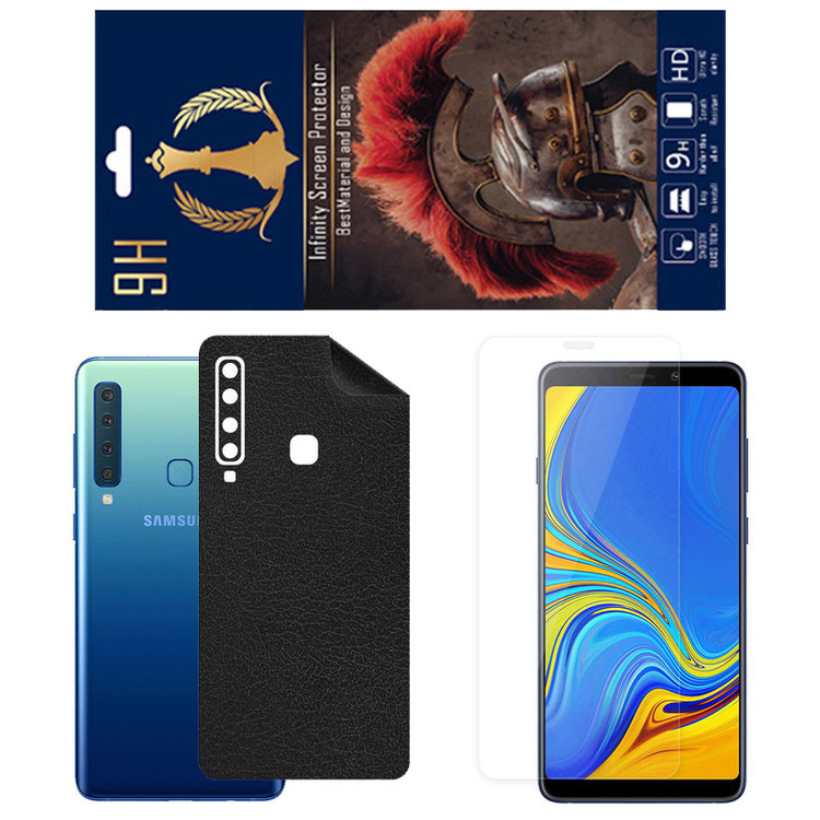 برچسب پوششی اینفینیتی مدل CH مناسب برای گوشی موبایل سامسونگ Galaxy A9 2018 به همراه محافظ صفحه نمایش
