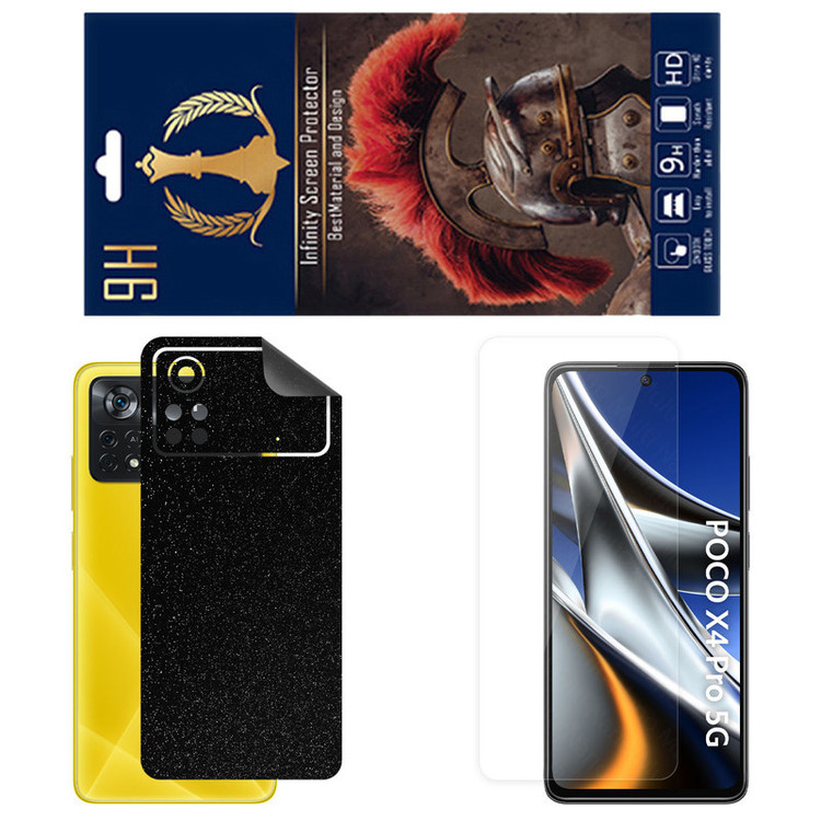 محافظ صفحه نمایش اینفینیتی مدل PRO مناسب برای گوشی موبایل شیائومی Poco X4 Pro 5G به همراه برچسب پوششی