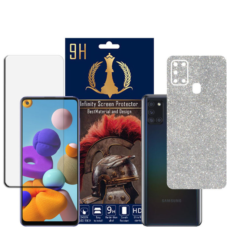 برچسب پوششی اینفینیتی مدل PRO MAX مناسب برای گوشی موبایل سامسونگ GALAXY A21S به همراه محافظ صفحه نمایش