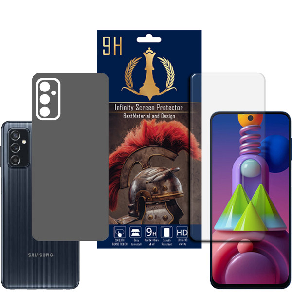برچسب پوششی اینفینیتی مدل PRO MAX مناسب برای گوشی موبایل سامسونگ Galaxy M52 به همراه محافظ صفحه نمایش
