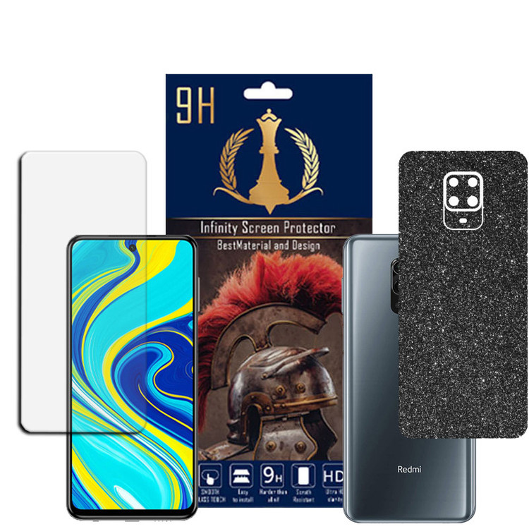 برچسب پوششی اینفینیتی مدل PRO MAX مناسب برای گوشی موبایل شیائومی REDMI NOTE 9S / REDMI NOTE 9 PRO به همراه محافظ صفحه نمایش