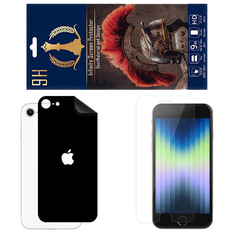 برچسب پوششی اینفینیتی مدل RG مناسب برای گوشی موبایل اپل iPhone SE 2022 به همراه محافظ صفحه نمایش