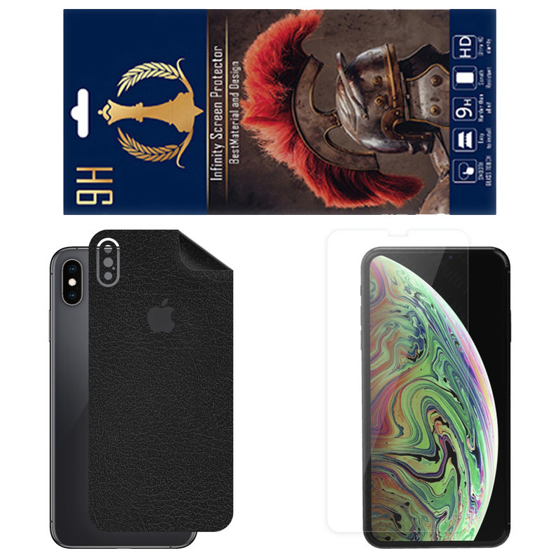 برچسب پوششی اینفینیتی مدل CH مناسب برای گوشی موبایل اپل iPhone XS MAX به همراه محافظ صفحه نمایش