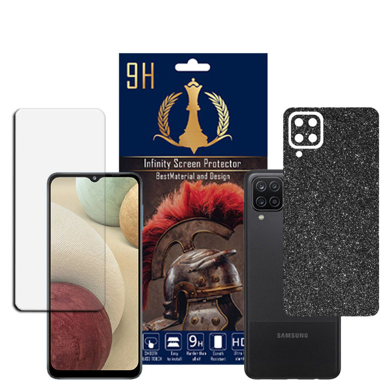 برچسب پوششی اینفینیتی مدل PRO MAX مناسب برای گوشی موبایل سامسونگ GALAXY A12 / M12 / F12 به همراه محافظ صفحه نمایش